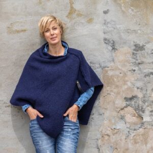 Poncho Maud Blue ribbon