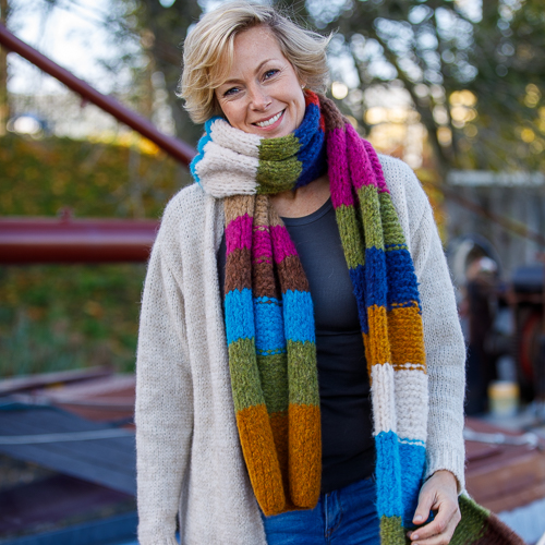 Shawl Dirkje Assorti (Handbrei) #1 - Afbeelding 4